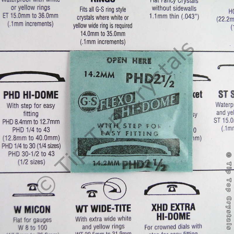 GS PHD 2-1/2 Watch Crystal - Click Image to Close