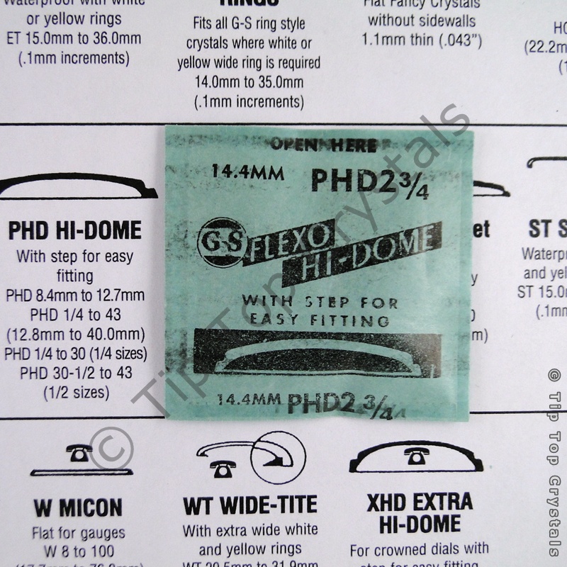 GS PHD 2-3/4 Watch Crystal - Click Image to Close