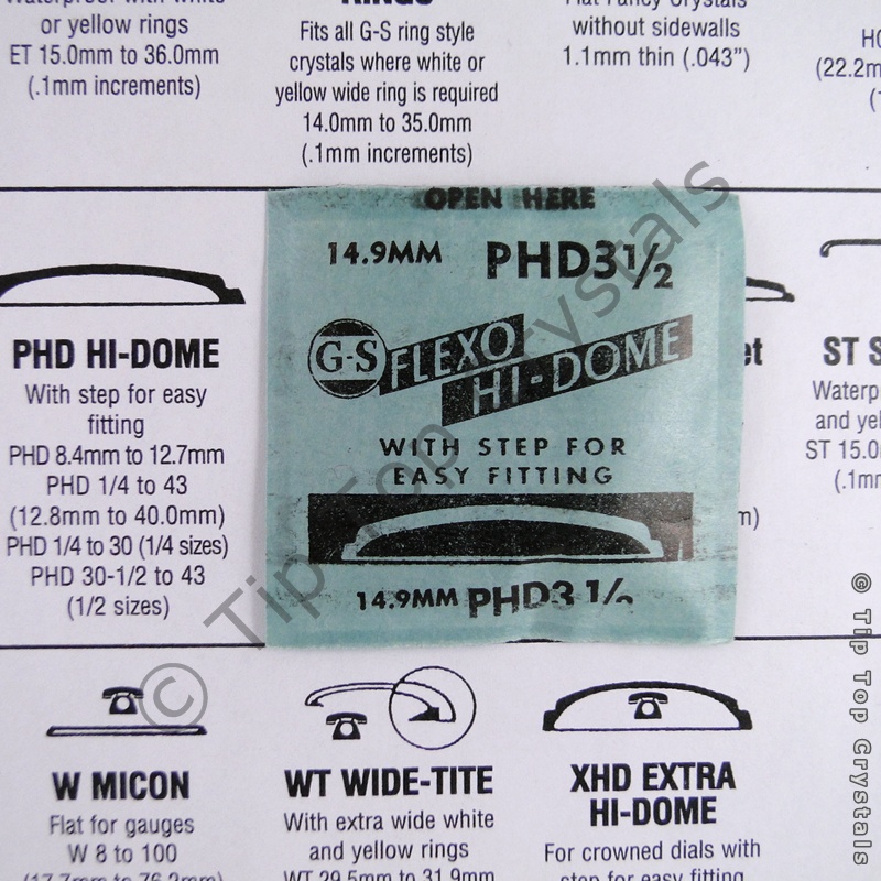 GS PHD 3-1/2 Watch Crystal - Click Image to Close