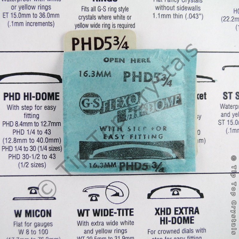 GS PHD 5-3/4 Watch Crystal - Click Image to Close