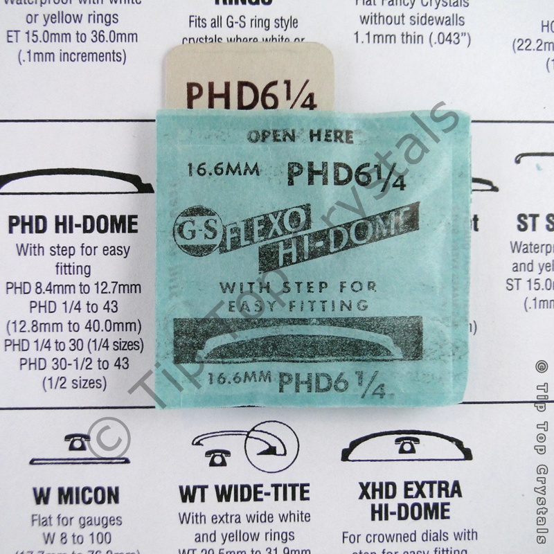 GS PHD 6-1/4 Watch Crystal - Click Image to Close