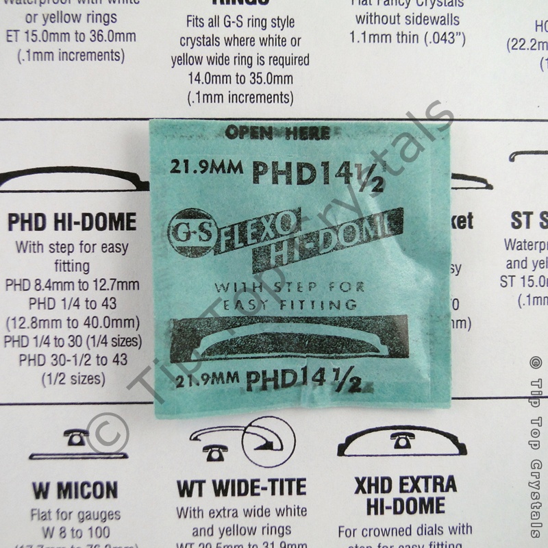 GS PHD 14-1/2 Watch Crystal - Click Image to Close