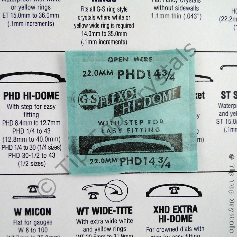 GS PHD 14-3/4 Watch Crystal - Click Image to Close