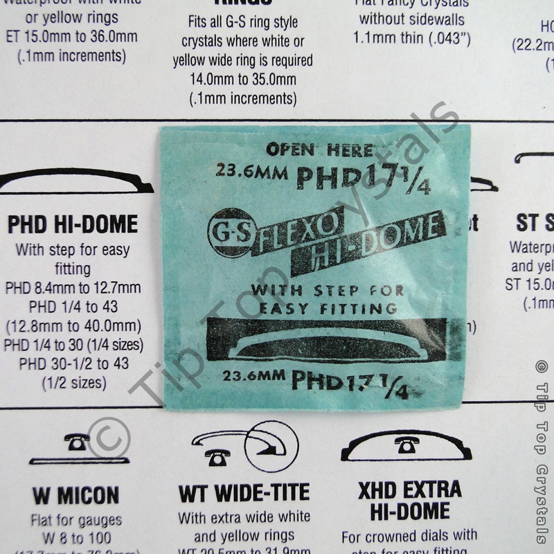 GS PHD 17-1/4 Watch Crystal - Click Image to Close