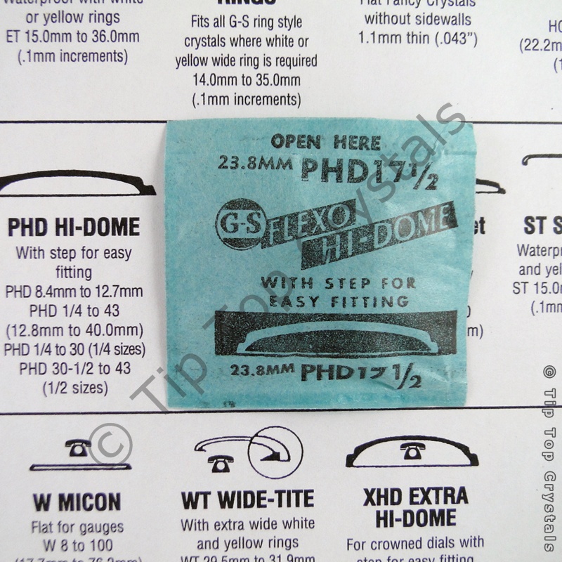 GS PHD 17-1/2 Watch Crystal - Click Image to Close