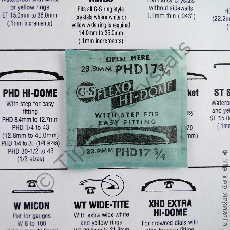 GS PHD 17-3/4 Watch Crystal - Click Image to Close