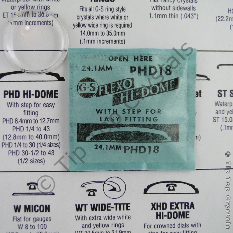 GS PHD 18 Watch Crystal - Click Image to Close