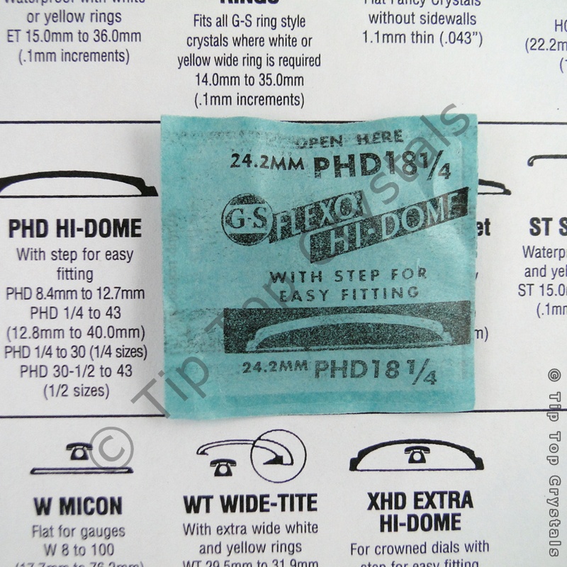 GS PHD 18-1/4 Watch Crystal - Click Image to Close