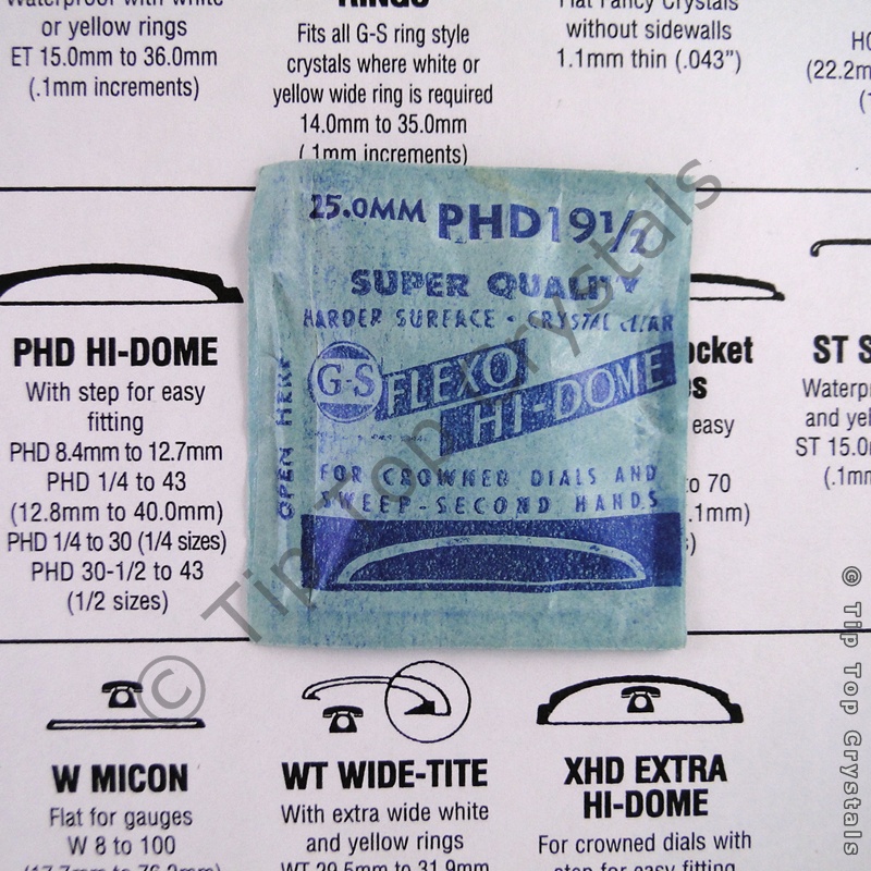 GS PHD 19-1/2 Watch Crystal - Click Image to Close