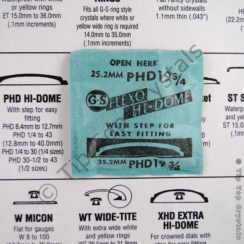 GS PHD 19-3/4 Watch Crystal - Click Image to Close