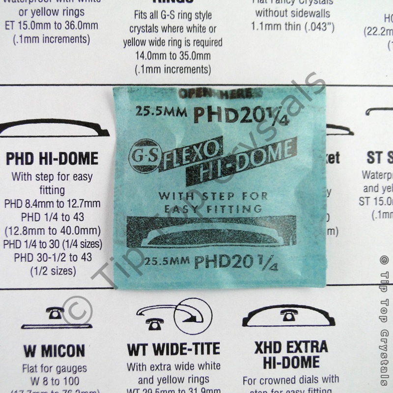 GS PHD 20-1/4 Watch Crystal - Click Image to Close