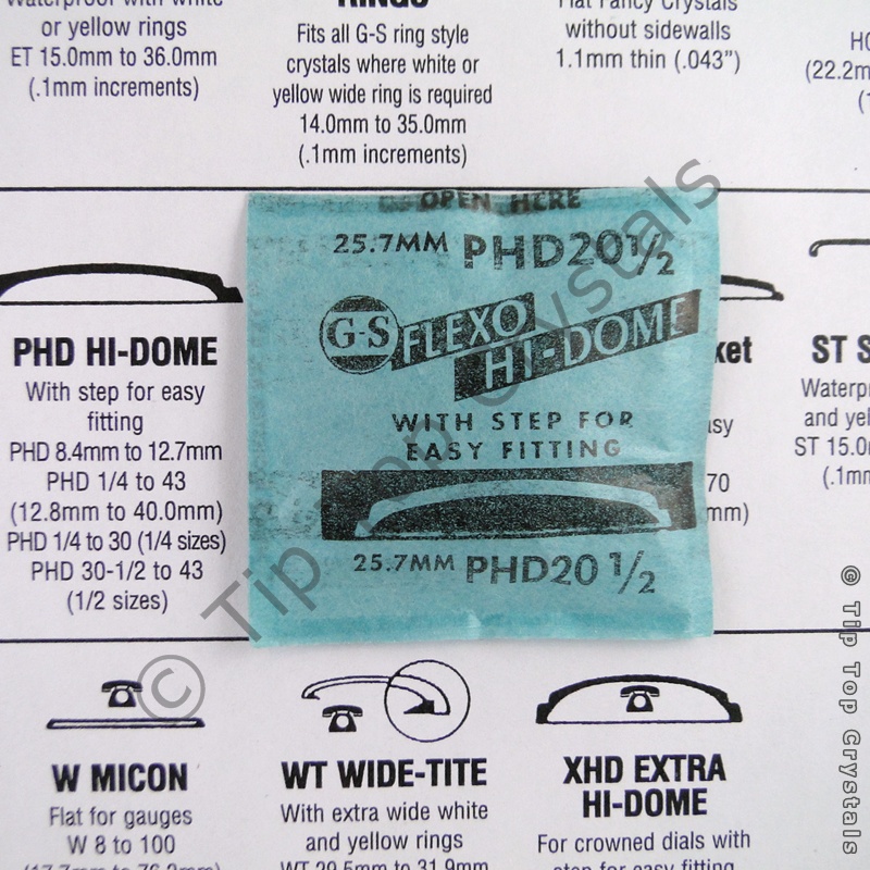 GS PHD 20-1/2 Watch Crystal - Click Image to Close