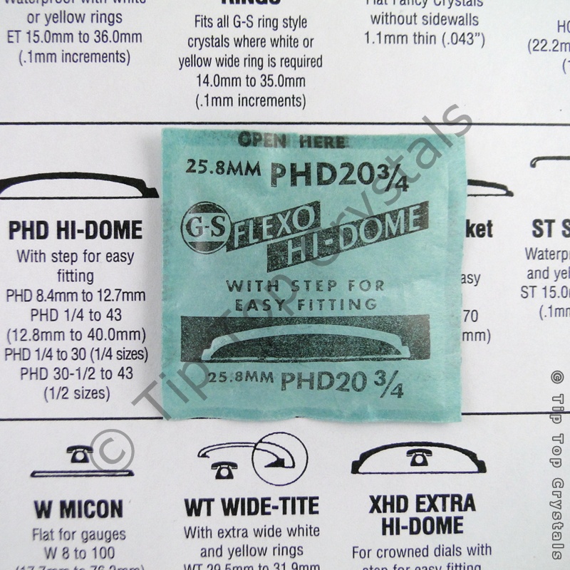 GS PHD 20-3/4 Watch Crystal - Click Image to Close