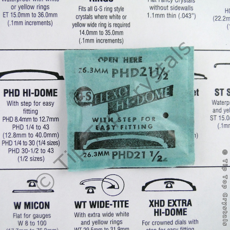 GS PHD 21-1/2 Watch Crystal - Click Image to Close