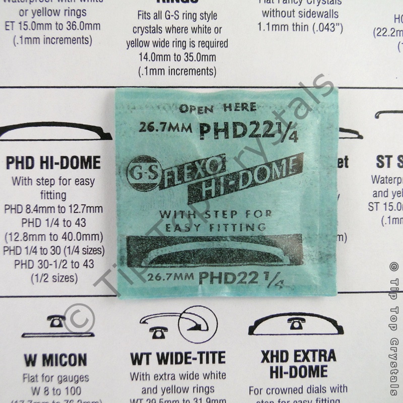 GS PHD 22-1/4 Watch Crystal - Click Image to Close