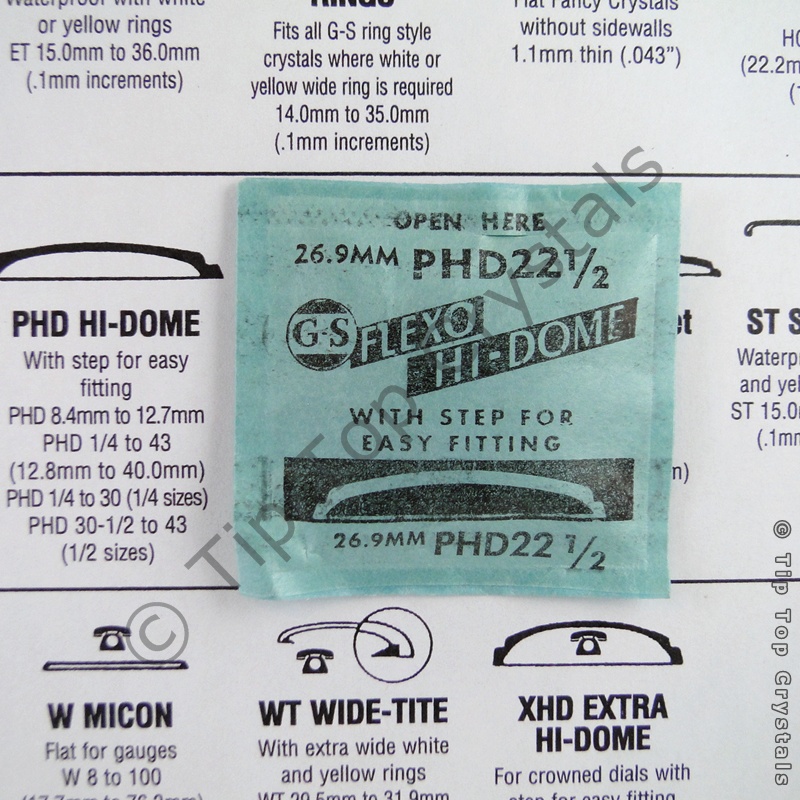 GS PHD 22-1/2 Watch Crystal - Click Image to Close