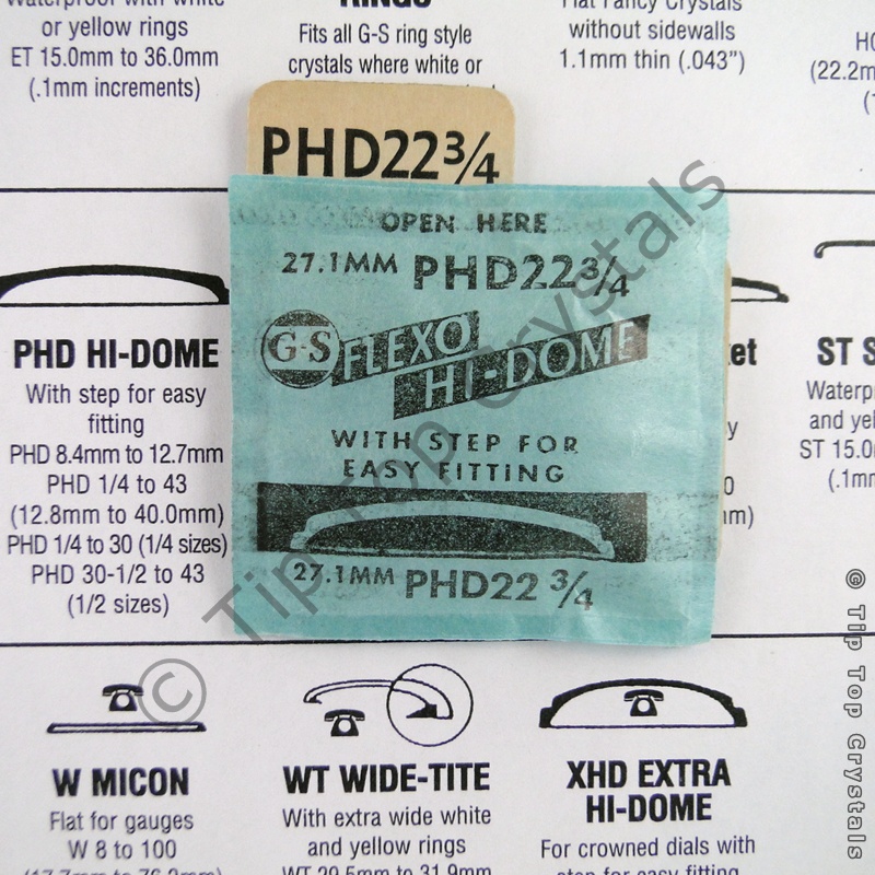 GS PHD 22-3/4 Watch Crystal - Click Image to Close