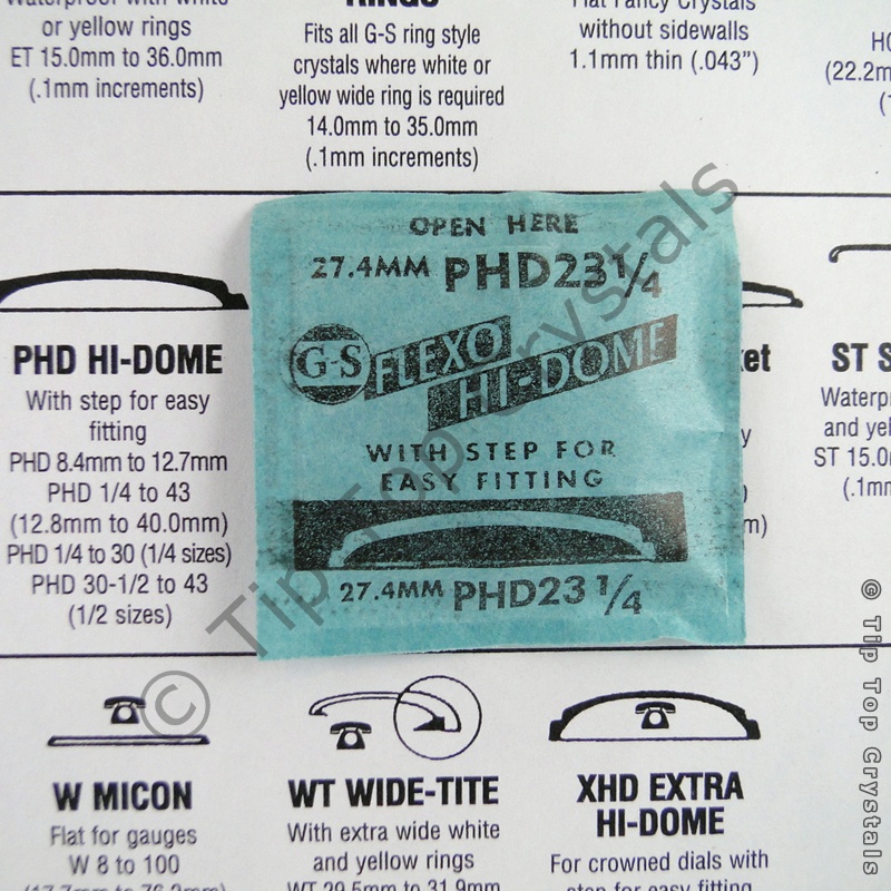 GS PHD 23-1/4 Watch Crystal - Click Image to Close