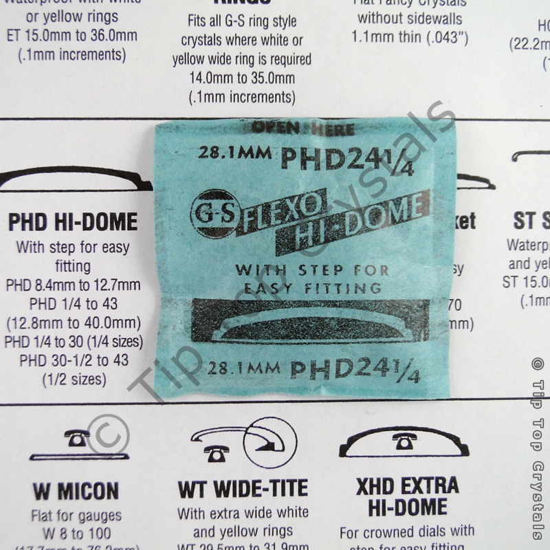 GS PHD 24-1/4 Watch Crystal - Click Image to Close