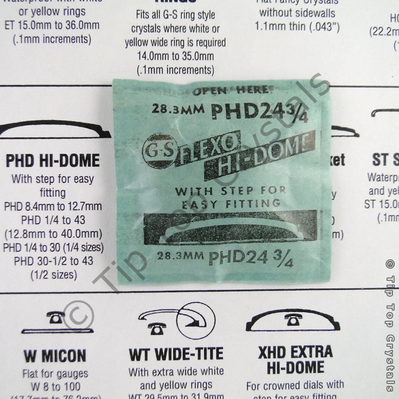 GS PHD 24-3/4 Watch Crystal - Click Image to Close