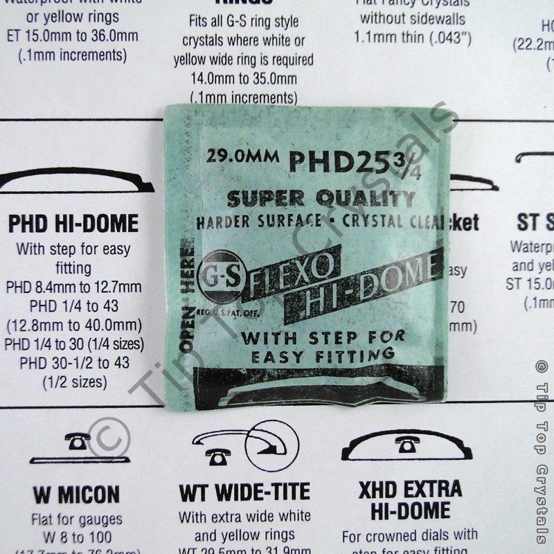 GS PHD 25-3/4 Watch Crystal - Click Image to Close