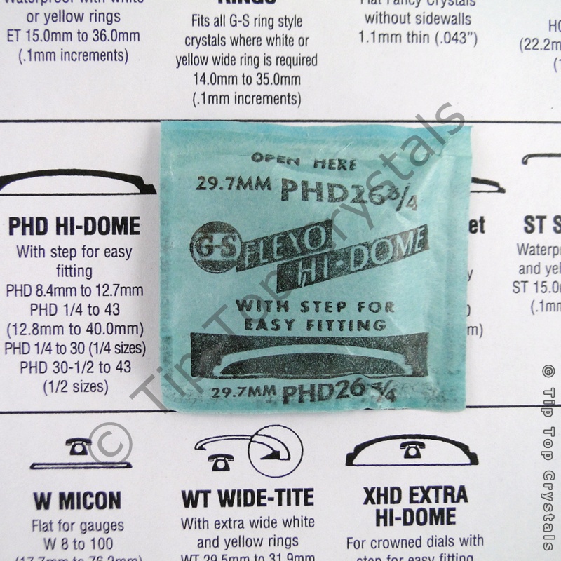 GS PHD 26-3/4 Watch Crystal - Click Image to Close