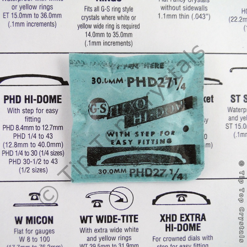 GS PHD 27-1/4 Watch Crystal - Click Image to Close