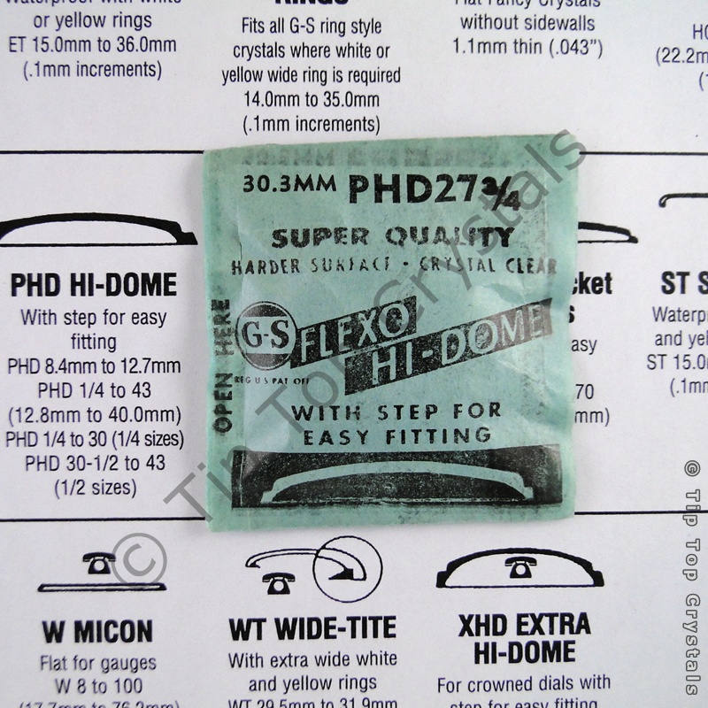 GS PHD 27-3/4 Watch Crystal - Click Image to Close