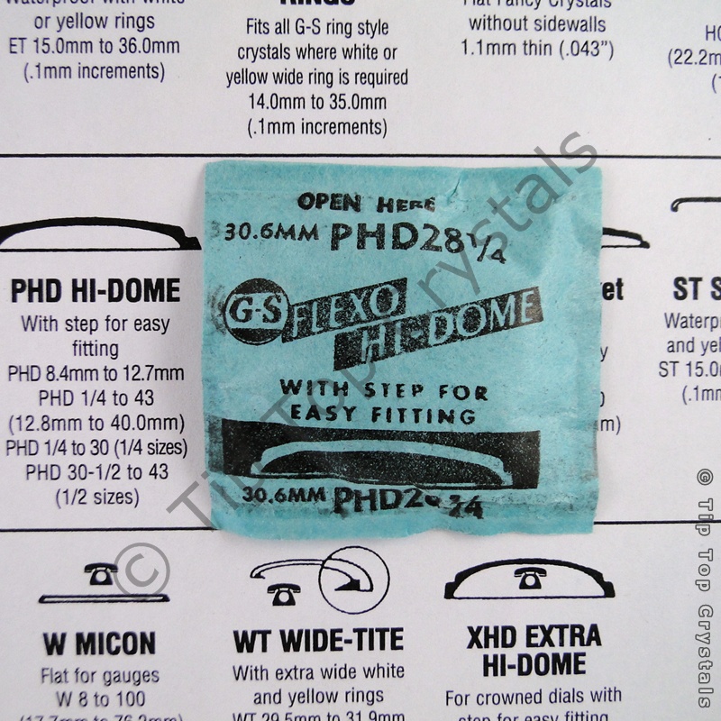 GS PHD 28-1/4 Watch Crystal - Click Image to Close