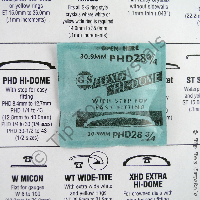 GS PHD 28-3/4 Watch Crystal - Click Image to Close