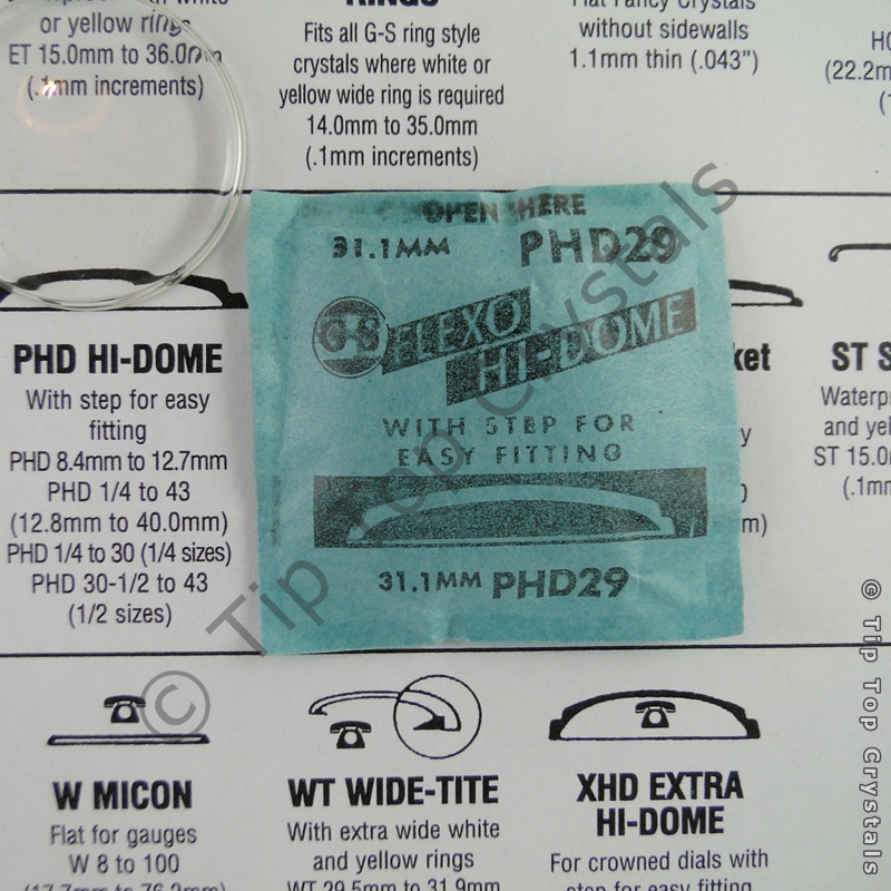 GS PHD 29 Watch Crystal - Click Image to Close