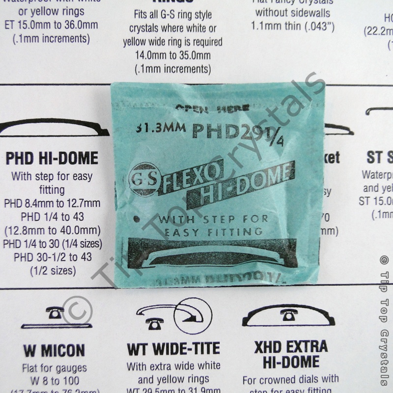 GS PHD 29-1/4 Watch Crystal - Click Image to Close