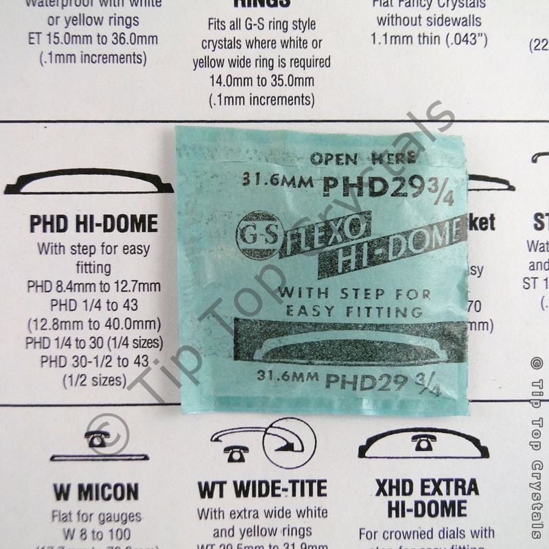 GS PHD 29-3/4 Watch Crystal - Click Image to Close