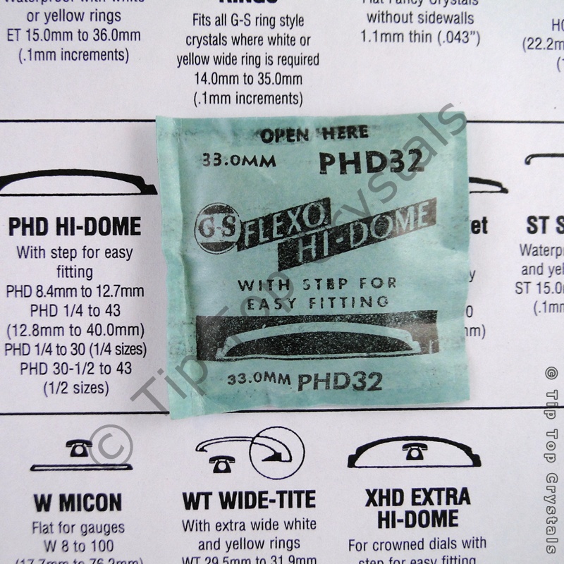 GS PHD 32 Watch Crystal - Click Image to Close