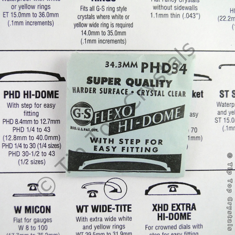 GS PHD 34 Watch Crystal - Click Image to Close