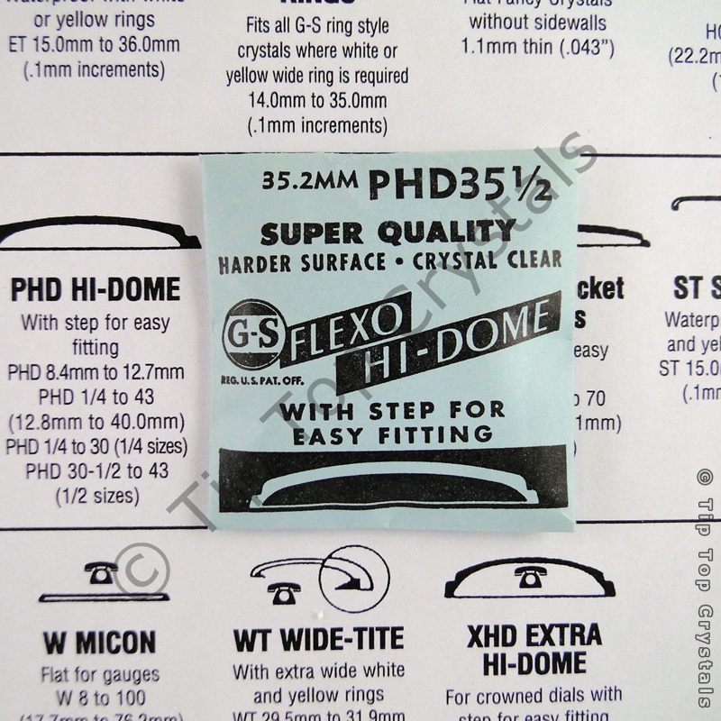 GS PHD 35-1/2 Watch Crystal - Click Image to Close