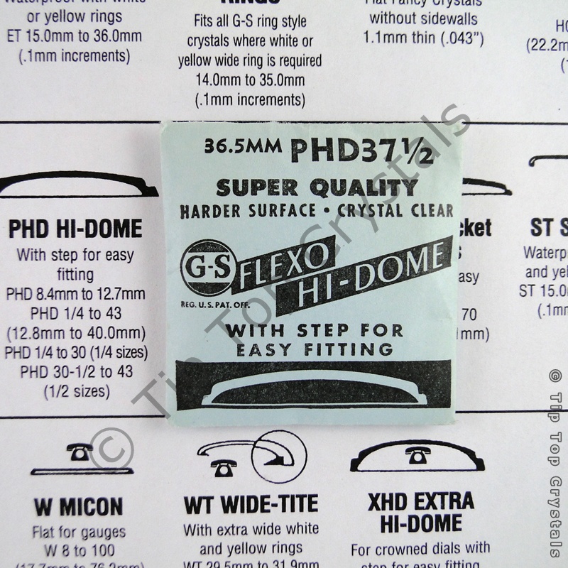 GS PHD 37-1/2 Watch Crystal - Click Image to Close