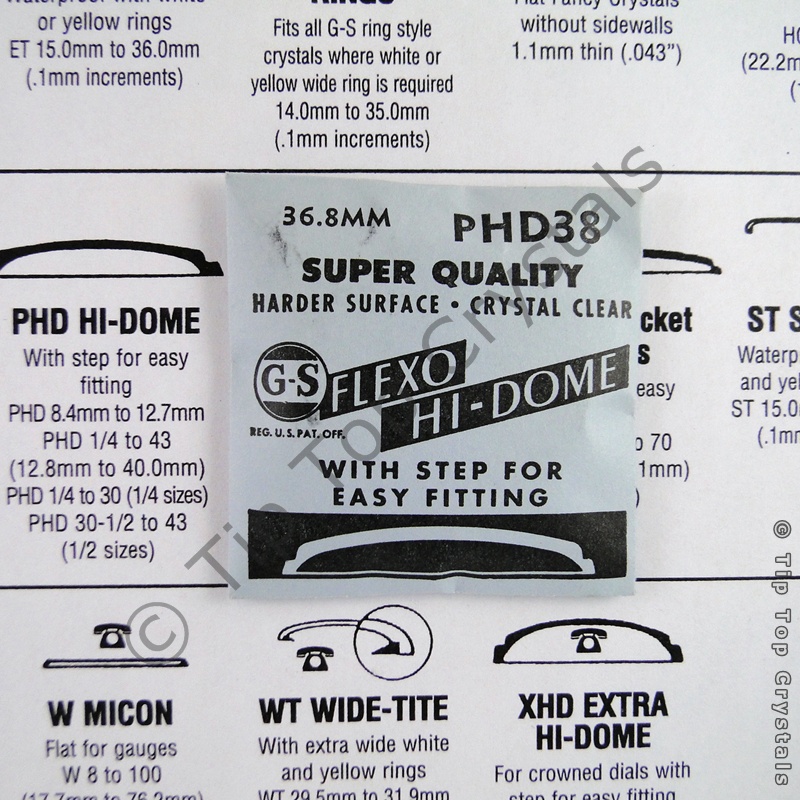 GS PHD 38 Watch Crystal - Click Image to Close