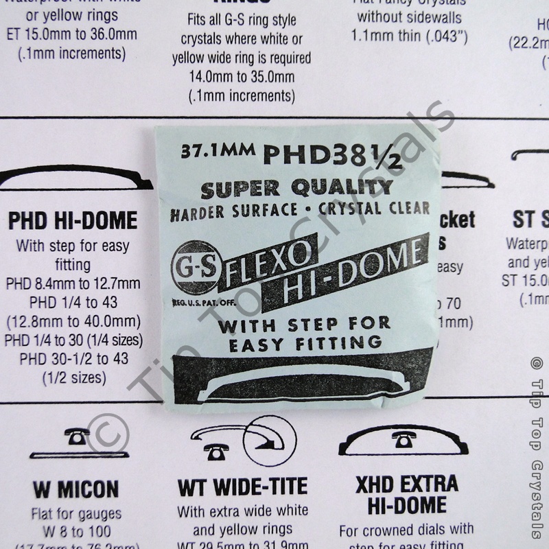 GS PHD 38-1/2 Watch Crystal - Click Image to Close