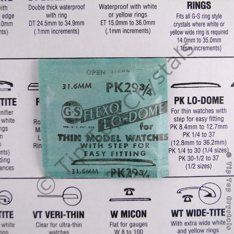 GS PK 29-3/4 Watch Crystal - Click Image to Close