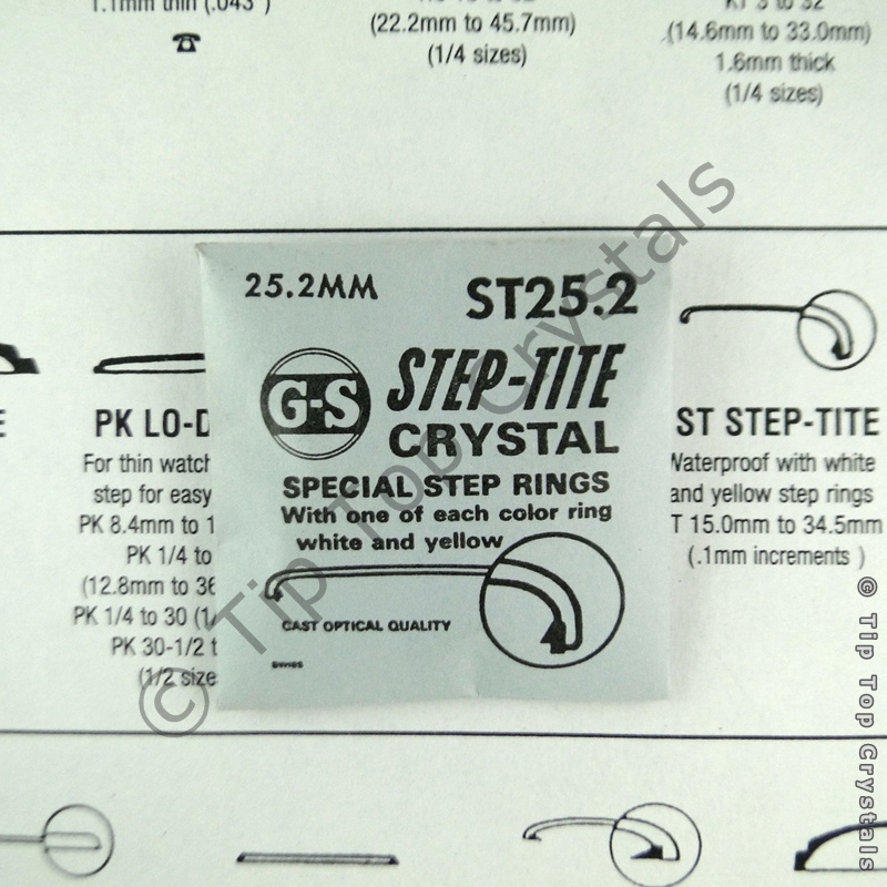GS ST 25.2mm Watch Crystal - Click Image to Close
