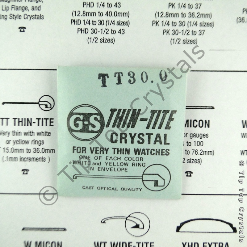 GS TT 30.0mm Watch Crystal - Click Image to Close