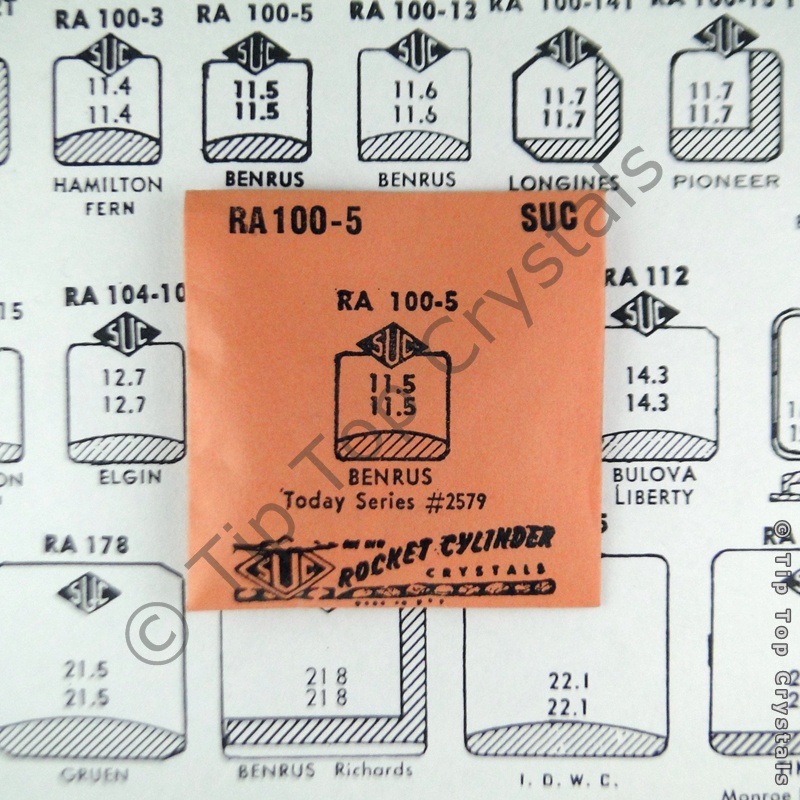 SUC RA100-5 Watch Crystal - Click Image to Close