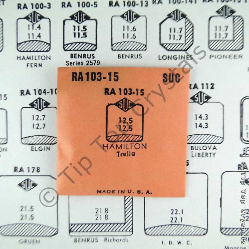 SUC RA103-15 Watch Crystal - Click Image to Close