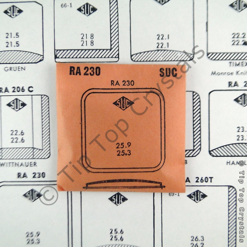 SUC RA230 Watch Crystal - Click Image to Close