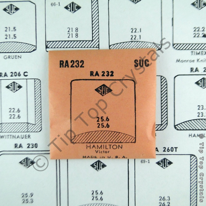 SUC RA232 Watch Crystal - Click Image to Close