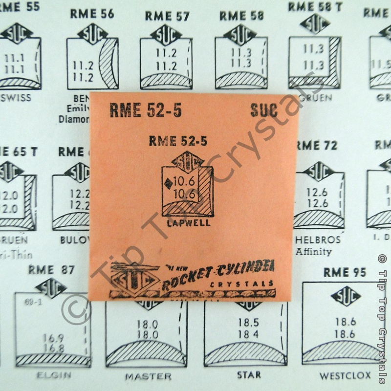 SUC RME52-5 Watch Crystal - Click Image to Close