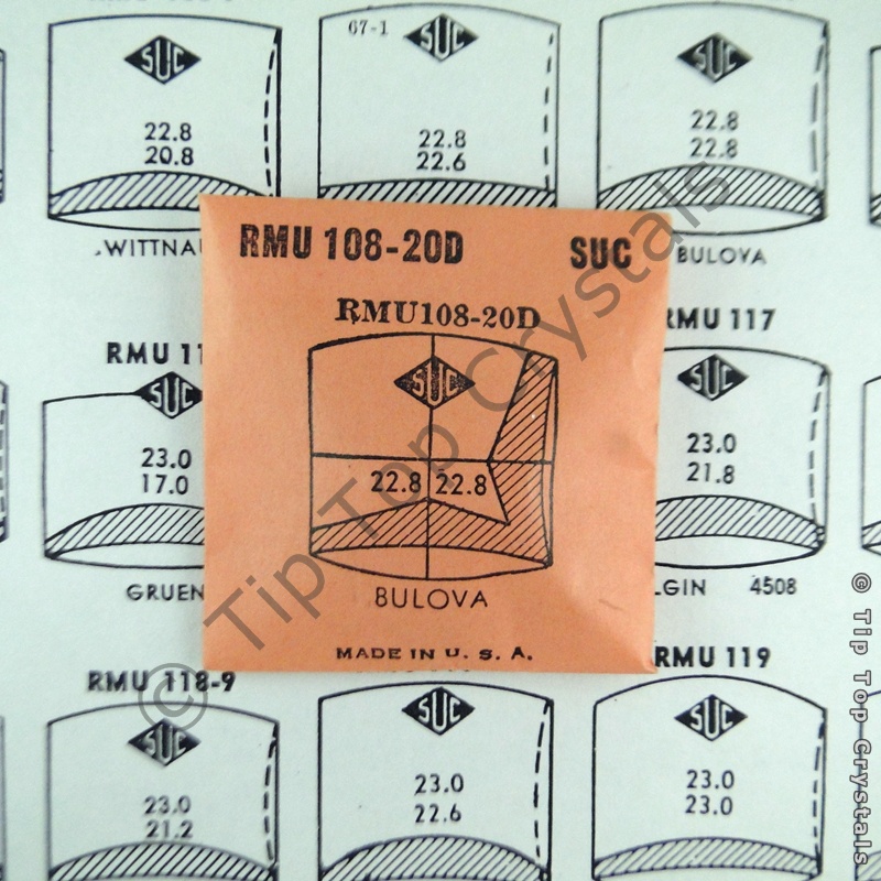 SUC RMU108-20D Watch Crystal - Click Image to Close