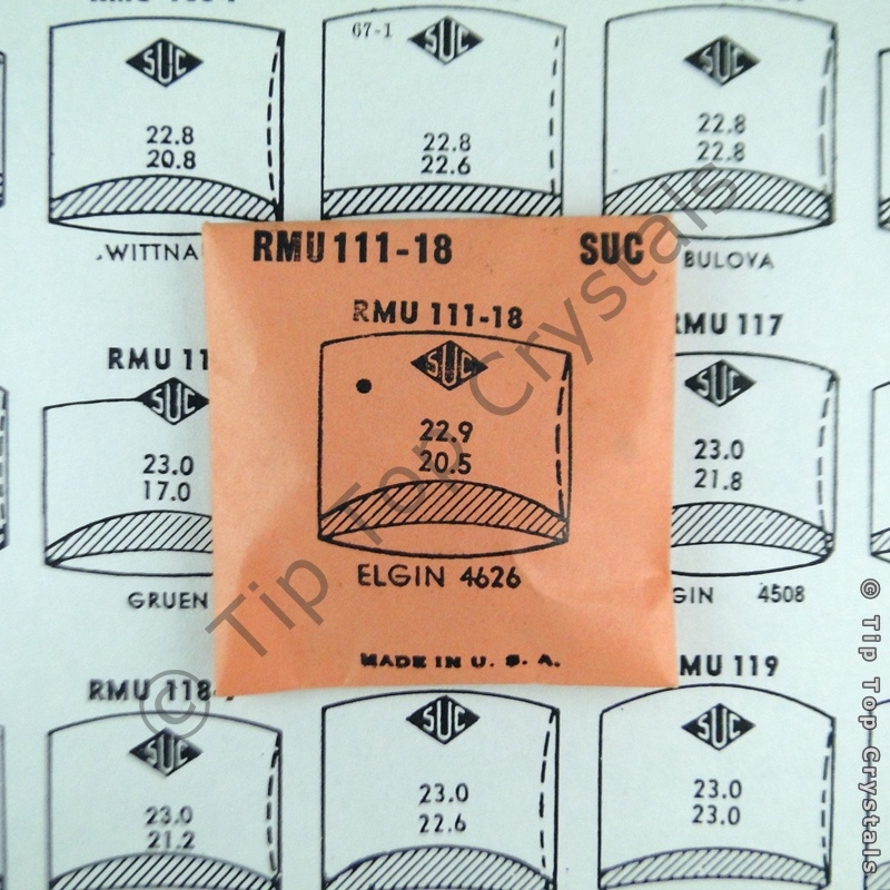 SUC RMU111-18 Watch Crystal - Click Image to Close