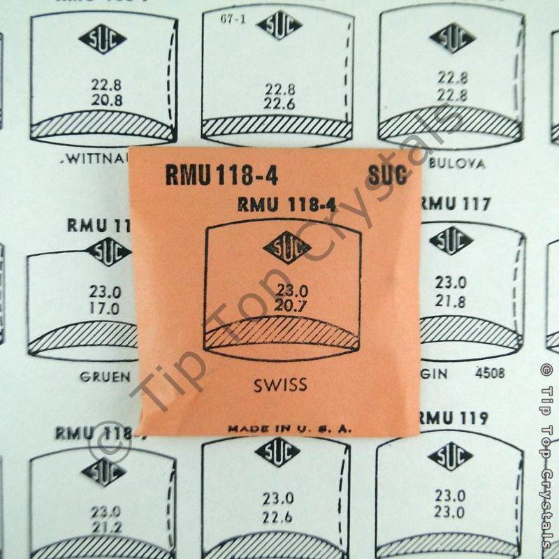 SUC RMU118-4 Watch Crystal - Click Image to Close